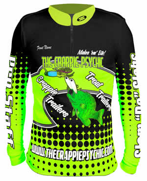 Crappie Pyschic  Mens LS Jersey